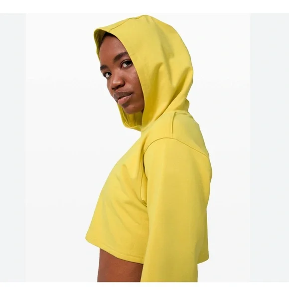 Lululemon All Yours Cropped Hoodie Soleil Size 6 - Picture 10 of 11